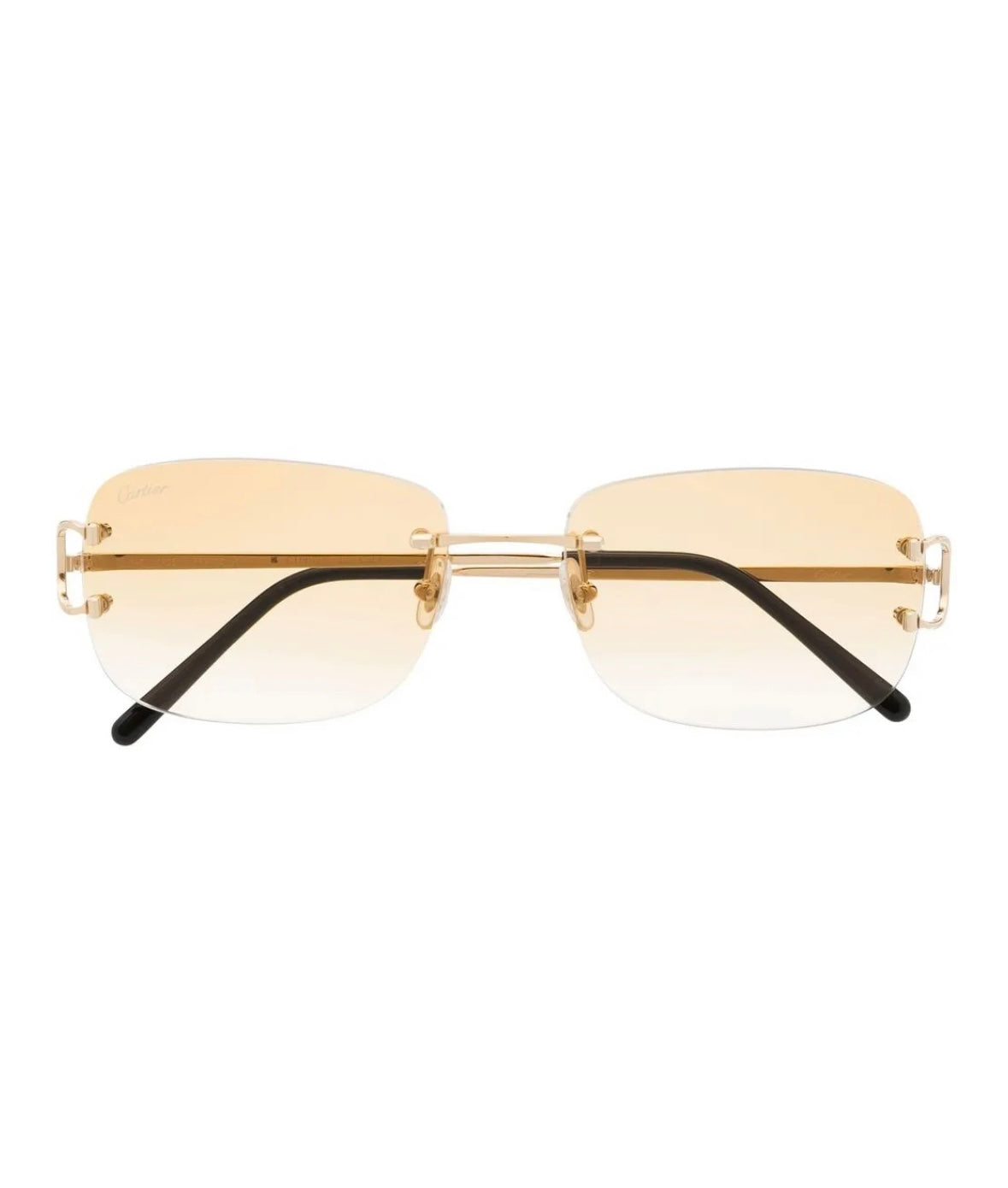 Rectangular orange gradient sunglasses