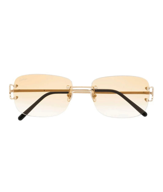 Rectangular orange gradient sunglasses
