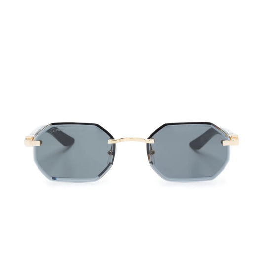 Glasses with Green White frames
