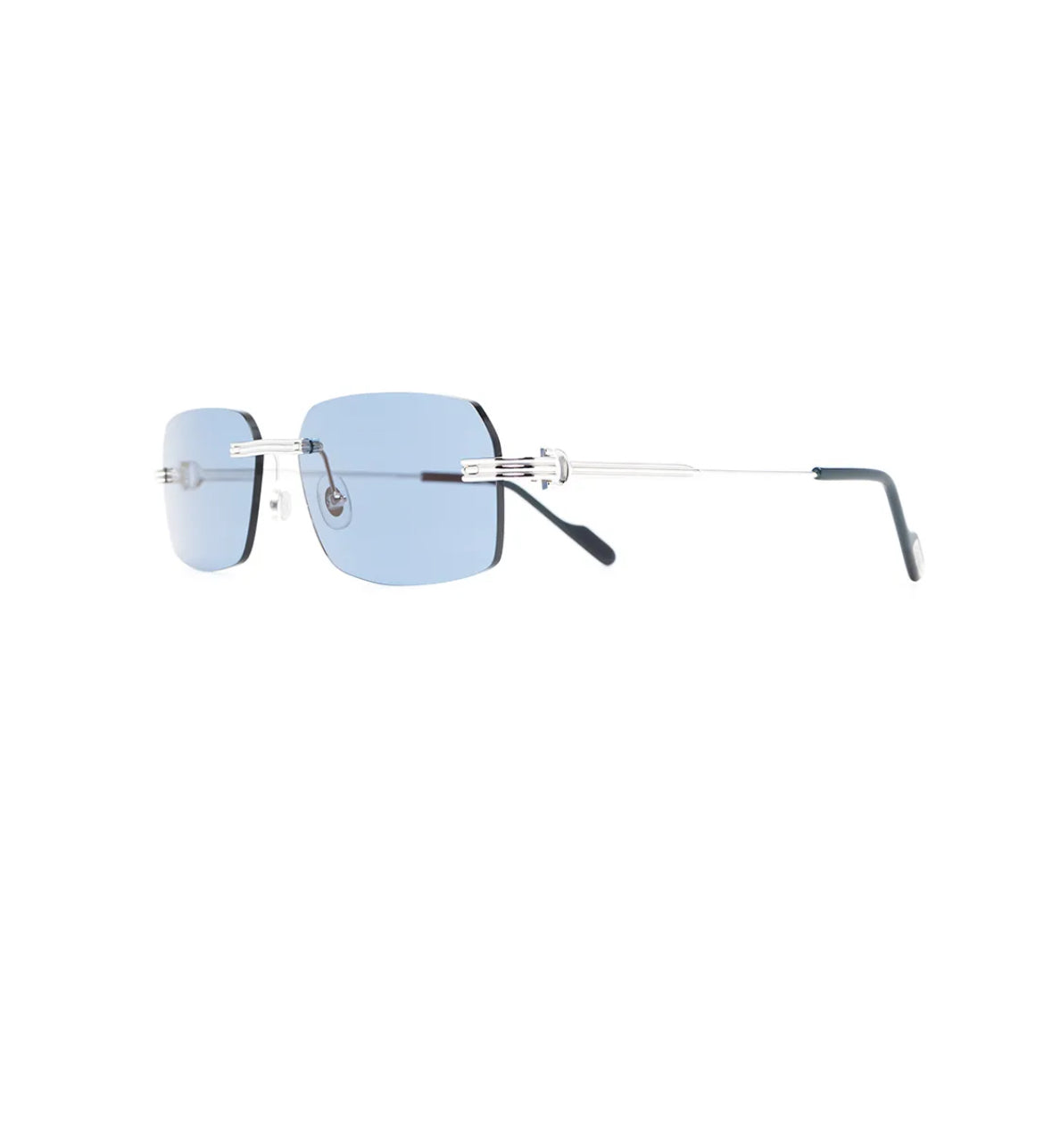 Light blue and silver glasses