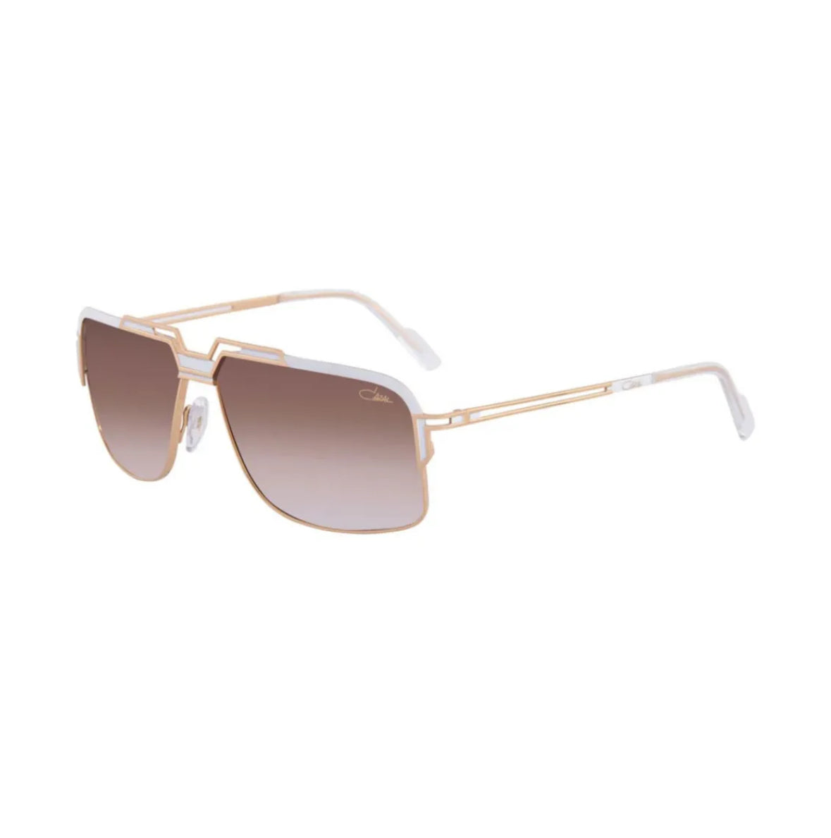 Rectangular beige gradient sunglasses