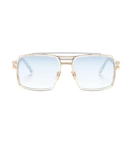 Light blue gradient lenses, gold frame