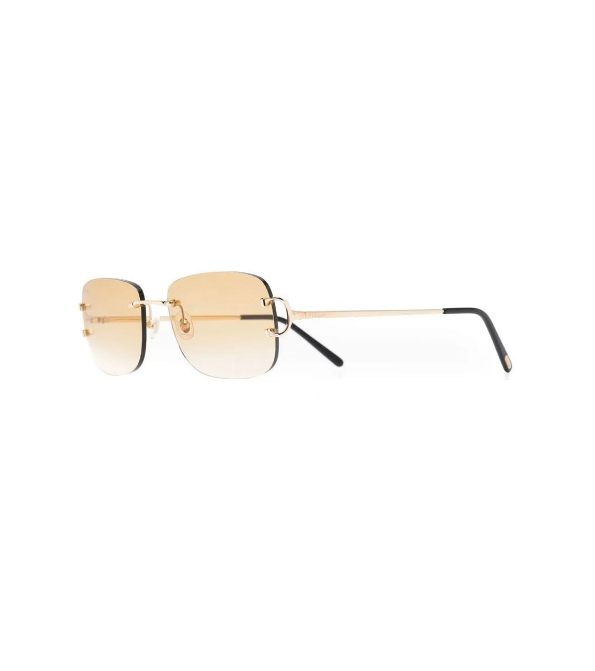 Rectangular orange gradient sunglasses