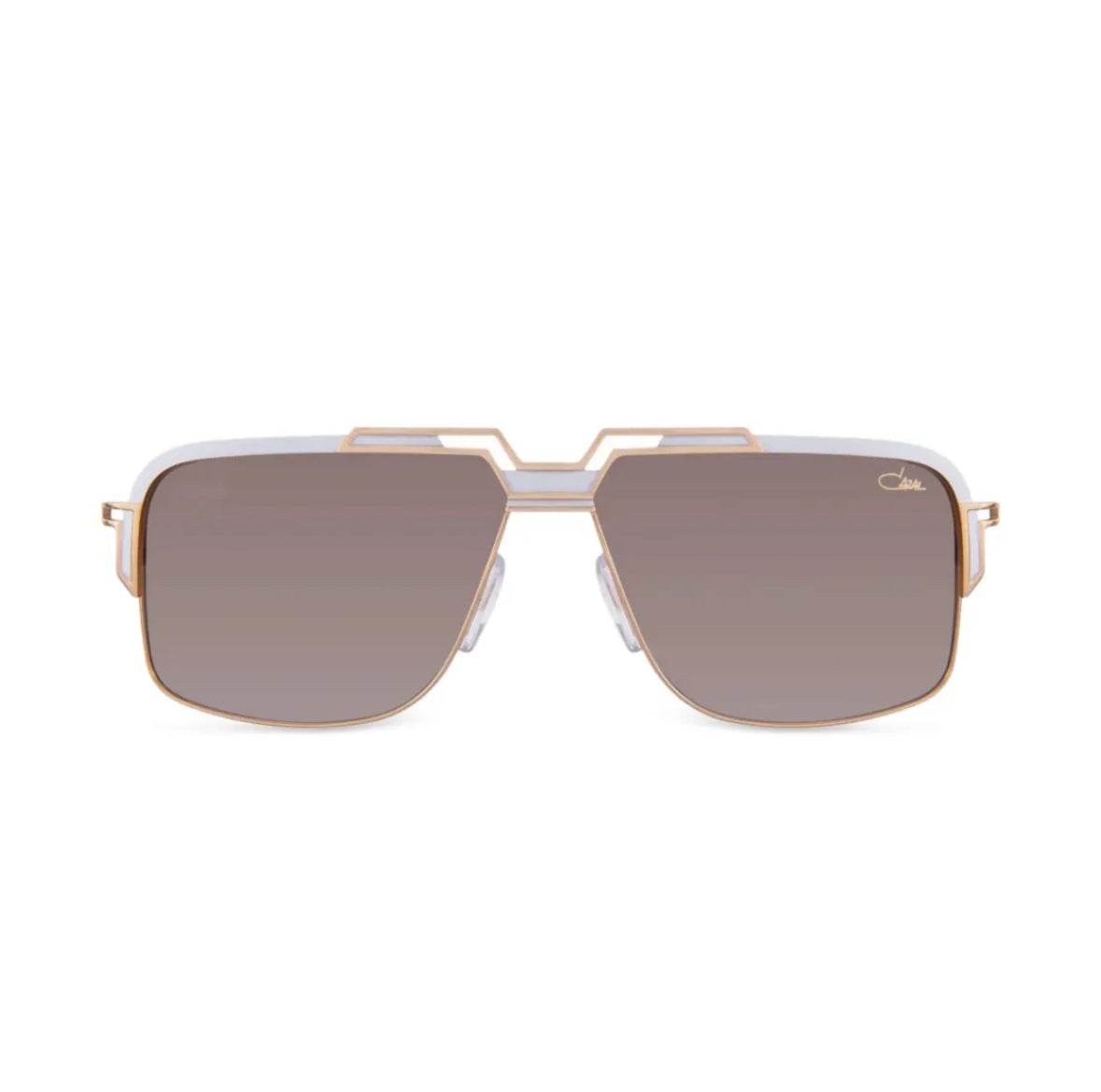 Rectangular beige gradient sunglasses